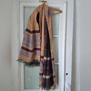 Roots Patchwork Cotton Scarf OS